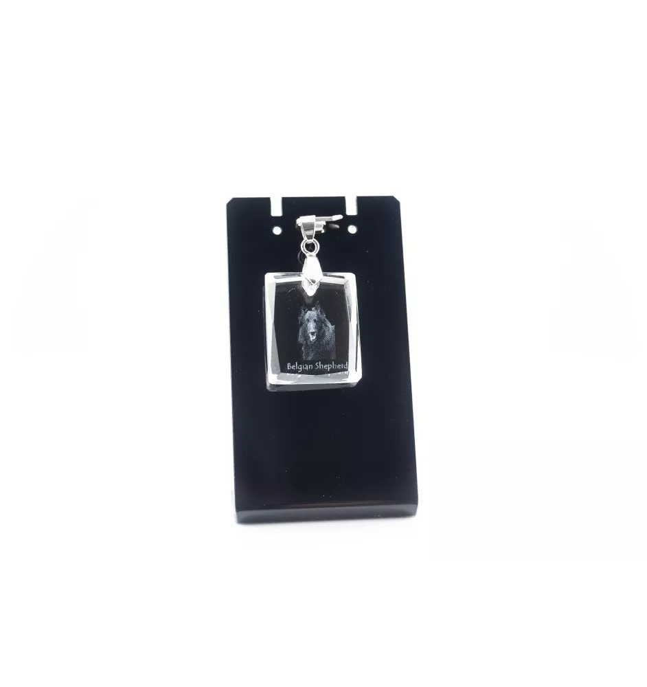 Chiens de Berger Belge - Pendentif chien en cristal, collier photo, bijoux uniques par Art-Dog