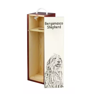 Bergamasco pudełko na wino z psem Art-Dog