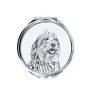 Bergamasco Shepherd Dog, Bergamasco Sheepdog - Pocket mirror with a dog, personalized mirror for a purse, compact mirror with Art-Dog brand print.