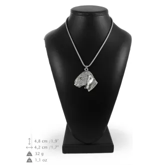 Bedlington Terrier, Rothbury Terrier, Rodbery Terrier - necklace with a dog, dog pendant on a silver chain, unique jewelry from the Art-Dog brand