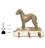 Terrier De Bedlington, Bedlington Terrier - porte-clés avec chien, support en laiton pour accessoires pour chiens, élégante décoration pour le couloir de la marque Art-Dog