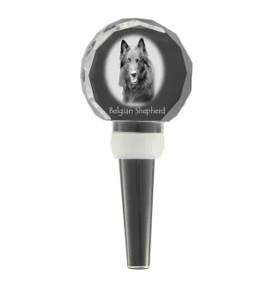Belgischer Schäferhund - Kristallflaschenverschluss, einzigartiger Weinverschluss mit Foto, personalisiertes Geschenk für Sommelier der Marke Art-Dog