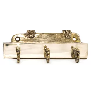 Bedlington Terrier, Rothbury Terrier, Rodbery Terrier - key holder with a dog, brass handle for dog accessories, an elegant decoration for the hallway from the Art-Dog brand.