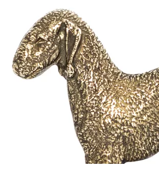 Bedlington Terrier, Rothbury Terrier, Rodbery Terrier - key holder with a dog, brass handle for dog accessories, an elegant decoration for the hallway from the Art-Dog brand.