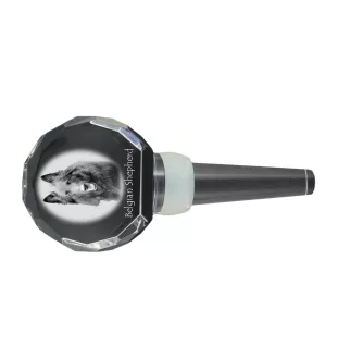 Belgian Shepherd Dog, Belgian Sheepdog - Crystal bottle stopper, unique wine stopper with photo, personalised gift for sommelier by Art-Dog brand