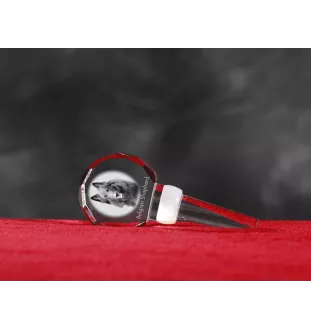 Belgian Shepherd Dog, Belgian Sheepdog - Crystal bottle stopper, unique wine stopper with photo, personalised gift for sommelier by Art-Dog brand