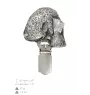 Terrier De Bedlington, Bedlington Terrier - broche avec pince, support pour numéro de départ, épingle argentée pour exposition de chiens de la marque Art-Dog