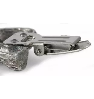 Terrier De Bedlington, Bedlington Terrier - broche avec pince, support pour numéro de départ, épingle argentée pour exposition de chiens de la marque Art-Dog