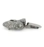 Bedlington Terrier, Rothbury Terrier, Rodbery Terrier - brooch with a clip, holder for a start number, silver-plated dog show pin from the Art-Dog brand
