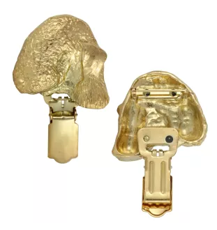 Terrier De Bedlington, Bedlington Terrier - broche avec pince, support doré pour numéro de départ, cadeau pour exposition de chiens de la marque Art-Dog