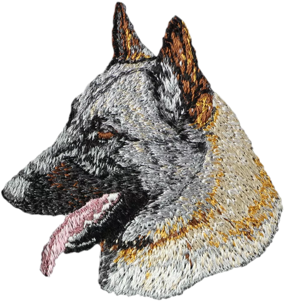 Belgischer Schäferhund - Hund geformtes Aufnäher, besticktes Patch, einzigartiges Dekor für den Rucksack der Marke Art-Dog