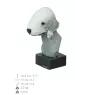 Terrier De Bedlington, Bedlington Terrier - figurine peinte, statue, sculpture, réalisée par l'artiste, marque Art-Dog