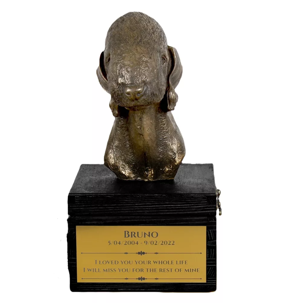 Bedlington Terrier urny na pudełku czarne Art-Dog