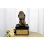 Bedlington Terrier, Rothbury Terrier, Rodbery Terrier - an urn with an engraving and a sculpture of a dog, a handmade product by the Art-Dog brand.