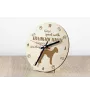 Bedlington Terrier, Rothbury Terrier, Rodbery Terrier - clock with a dog, wooden clock, wall clock for dog lovers, clock for desk and shelf, Art-Dog