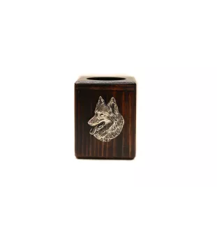 Owczarek belgijski świecznik kwadratowy Art-Dog