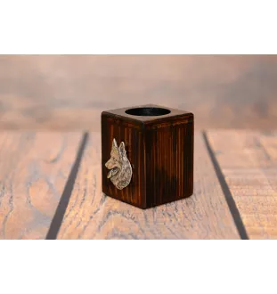 Owczarek belgijski świecznik kwadratowy Art-Dog