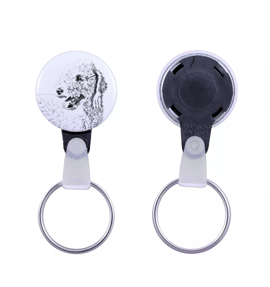 Bedlington Terrier, Rothbury Terrier - Schlüsselanhänger mit dem Bild eines Hundes, Anhänger mit dem eigenen Grafikdesign der Marke Art-Dog