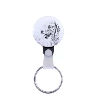 Bedlington Terrier, Rothbury Terrier, Rodbery Terrier - keychain with a dog portrait, pendant with the brand's own Art-Dog graphics