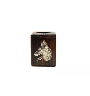 Azawakh, Tuareg Sloughi I - wooden candle holder with a dog, a unique souvenir after losing a dog, a handicraft from the Art-Dog brand