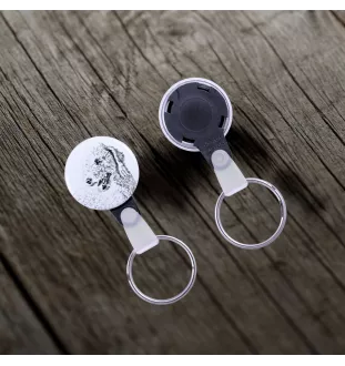 Terrier De Bedlington, Bedlington Terrier - porte-clés avec l'image d'un chien, pendentif avec la propre graphique de la marque Art-Dog