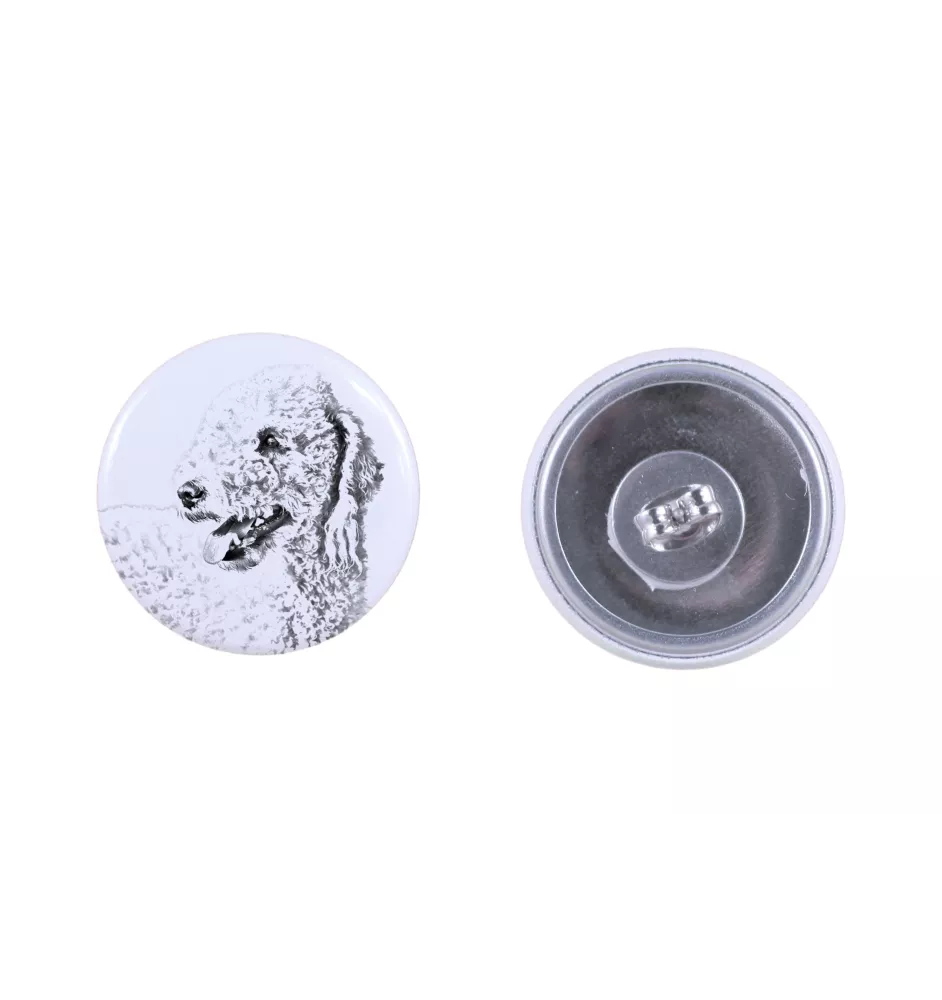 Terrier De Bedlington, Bedlington Terrier - boucles d'oreilles uniques avec un chien, votre animal de compagnie sur un porte-clés, marque propre Art-Dog