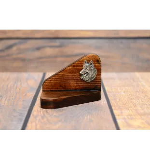 Belgian Shepherd Dog, Belgian Sheepdog - wooden candle holder with a dog, tealight holder, a memorial place for a dog by Art-Dog brand