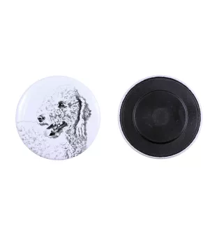 Bedlington Terrier, Rothbury Terrier, Rodbery Terrier - magnet with a dog's pupil, exceptionally light, strong magnet, handmade product by the Art-Dog brand