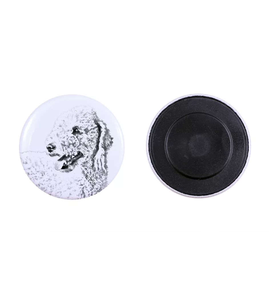 Bedlington Terrier, Rothbury Terrier, Rodbery Terrier - magnet with a dog's pupil, exceptionally light, strong magnet, handmade product by the Art-Dog brand