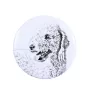 Bedlington Terrier, Rothbury Terrier Magnet mit einem Hundepfotenabdruck, außergewöhnlich leicht, starker Magnet, handgefertigtes Produkt der Marke Art-Dog