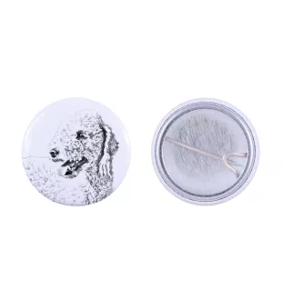 Bedlington Terrier, Rothbury Terrier, Rodbery Terrier - pin with your dog, add your own photo, Art-Dog brand