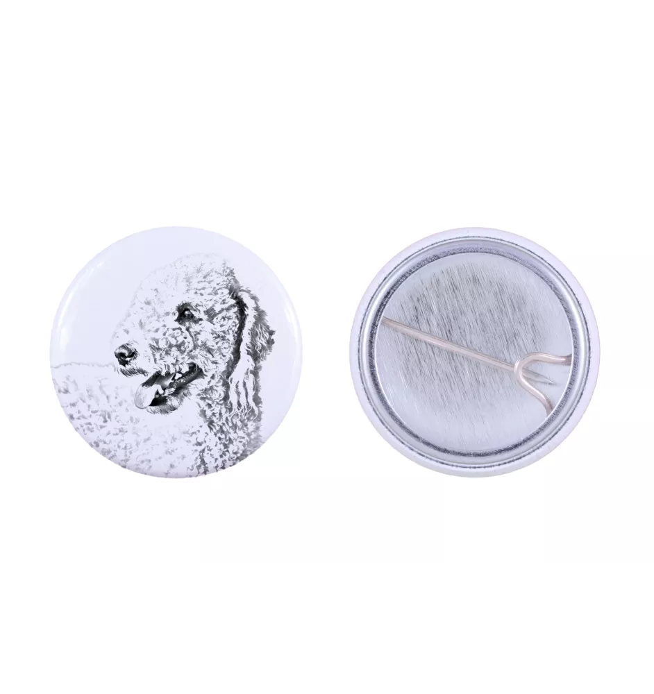 Bedlington Terrier przypinka z psem mała Art-Dog