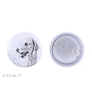 Bedlington Terrier, Rothbury Terrier, Rodbery Terrier - pin with your dog, add your own photo, Art-Dog brand