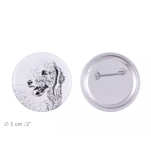 Bedlington Terrier, Rothbury Terrier, Rodbery Terrier - pin with your dog, add your own photo, Art-Dog brand