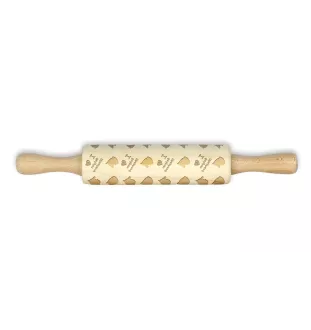 Belgian Shepherd Dog, Belgian Sheepdog - small rolling pin with a dog pattern, a rolling pin for children's dough, decorating ceramic clay by Art-Dog brand