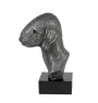 Bedlington Terrier, Rothbury Terrier, Rodbery Terrier - figurine on marble, covered with silver metal, handmade, brand Art-Dog
