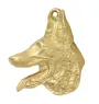 Azawakh, Tuareg Sloughi I - keychain and necklace with a dog in a box, high-quality gold-plated product, Art-Dog brand