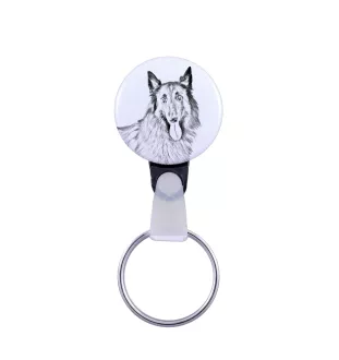 Azawakh, Tuareg Sloughi I - keychain with a dog portrait, pendant with the brand's own Art-Dog graphics