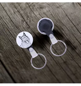 Azawakh I - Schlüsselanhänger mit dem Bild eines Hundes, Anhänger mit dem eigenen Grafikdesign der Marke Art-Dog