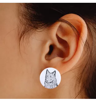 Belgian Shepherd Dog, Belgian Sheepdog - unique dog earrings, your pet on a keychain, Art-Dog's own brand