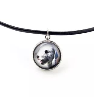 Bedlington Terrier, Rothbury Terrier, Rodbery Terrier - jewelry with your photo box, set of necklace and earrings, personalized products from the Art-Dog brand