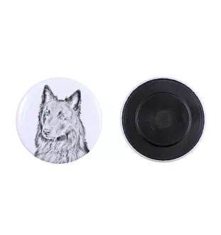 Chiens de Berger Belge - aimant avec un œil de chien, exceptionnellement léger, aimant puissant, produit fabriqué à la main par la marque Art-Dog