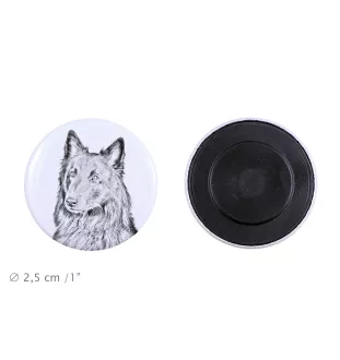 Chiens de Berger Belge - aimant avec un œil de chien, exceptionnellement léger, aimant puissant, produit fabriqué à la main par la marque Art-Dog