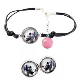 Terrier De Bedlington, Bedlington Terrier - ensemble de bijoux avec votre photo, accessoire féminin, article fait main, produit fabriqué à la main avec passion pour la création de la marque Art-Dog