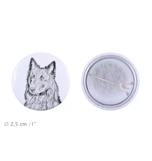 Owczarek belgijski przypinka z psem mała Art-Dog