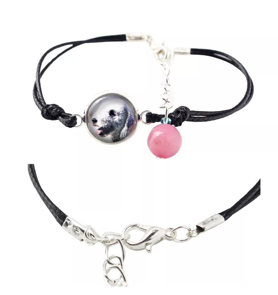 Bedlington Terrier, Rothbury Terrier, Rodbery Terrier - bracelet in a box with your photo, feminine jewelry, perfect gift from Art-Dog brand