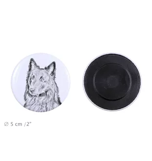 Chiens de Berger Belge - aimant avec un œil de chien, exceptionnellement léger, aimant puissant, produit fabriqué à la main par la marque Art-Dog
