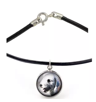 Bedlington Terrier naszyjnik w pudełku ze zdjęciem Art-Dog