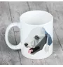Bedlington Terrier, Rothbury Terrier - Becher mit einem Bild und dem Schriftzug geometrischer Hund Art-Dog