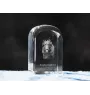 Belgian Shepherd Dog, Belgian Sheepdog - crystal cube with a photo, photo of a dog in crystal, cubic paperweight from Art-Dog brand